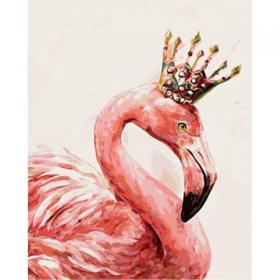 Pink Flamingo Queen Birds Paint By Numbers