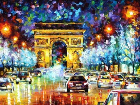 Triumphal Arch at Paris Cities Paint By Numbers