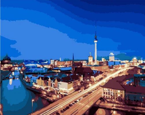 Towering Berlin TV Tower Cities Paint By Numbers