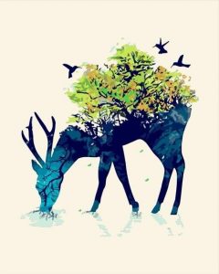 Deer Shadow Animals Paint By Numbers