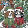 Dogs in Christmas Animals Paint By Numbers