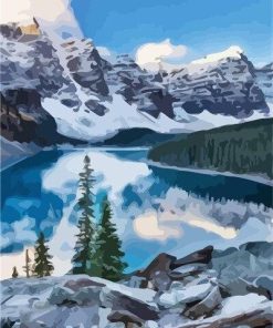 Moraine Lake Landscape Paint By Numbers