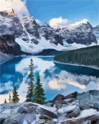 Moraine Lake Landscape Paint By Numbers