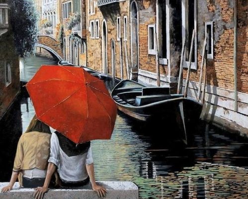 Venice Two Lovers Romance and Love Paint By Numbers