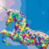 Colourful Unicorn in Sky Animals Paint By Numbers