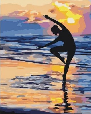Yoga Girls By The Sea People Paint By Numbers