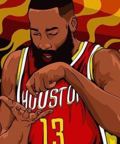 James Harden Festive People Paint By Numbers