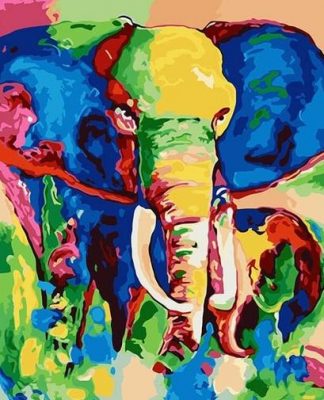 Happy Elephant  Animals Paint By Numbers