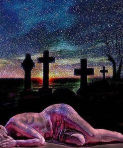 Woman Sleeper in the Cemetery People Paint By Numbers