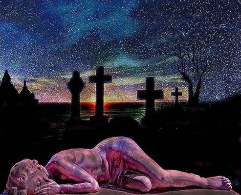 Woman Sleeper in the Cemetery People Paint By Numbers