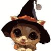 Cat Witch Hat Animals Paint By Numbers
