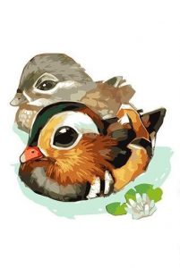 Cute Goose Birds Paint By Numbers