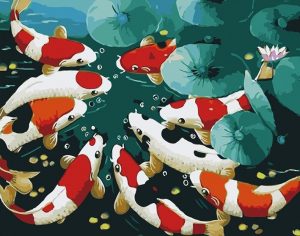 Koi Fishes Animals Paint By Numbers