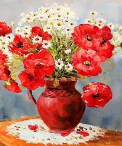 Red Poppies  Flowers Paint By Numbers