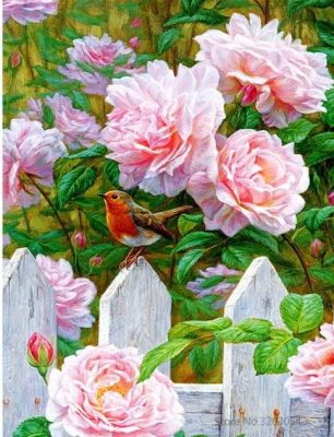 Pink Flower  Flowers Paint By Numbers