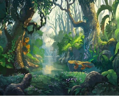 Forest Canopy Landscape Paint By Numbers