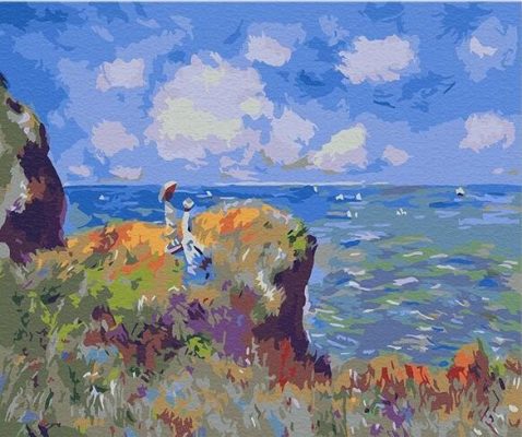 On The Bluff At Pourville Claude Monet Landscape Paint By Numbers