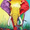 Colorful African Elephant Animals Paint By Numbers