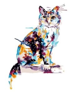Colorful Dotted Cat Animals Paint By Numbers