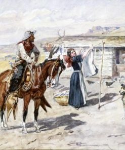 Cowboy Bargaining for an Indian Girl People Paint By Numbers
