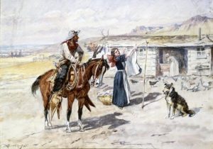 Cowboy Bargaining for an Indian Girl People Paint By Numbers