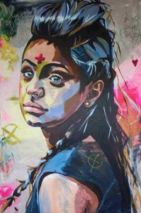 Colorful Loose Braid Women People Paint By Numbers