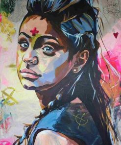 Colorful Loose Braid Women People Paint By Numbers
