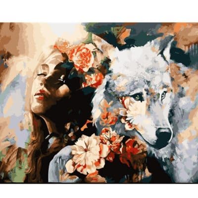 Lady Wolf Animals Paint By Numbers