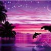Dolphin Purple Night Animals Paint By Numbers