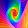 Bright Rainbow Swirl Abstract & Mandala Paint By Numbers