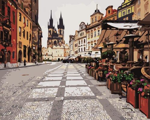 Streets of Prague Cities Paint By Numbers