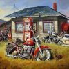 Harley Davidson Motorcycles Cars & Bikes Paint By Numbers