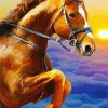 Golden Horse Above Clouds Animals Paint By Numbers