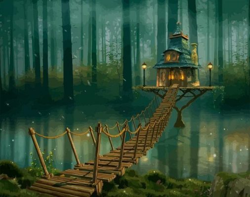 Forest Fairy Landscape Paint By Numbers