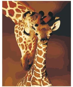 Mother Giraffe Animals Paint By Numbers