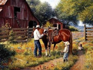 Family Farm Landscape Paint By Numbers