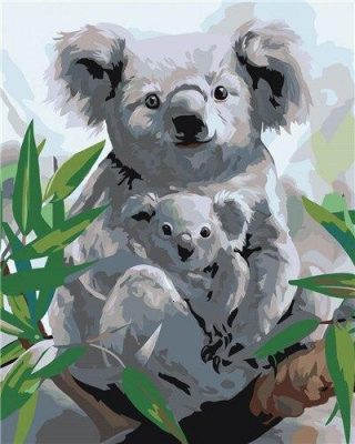 Koala With Her Baby Animals Paint By Numbers