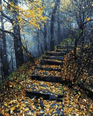 Stairs of the Forest Landscape Paint By Numbers