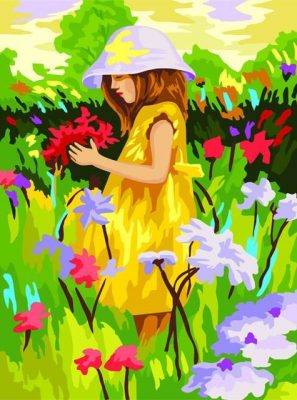 Girl in Yellow Dress People Paint By Numbers