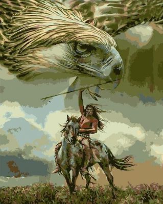 The Eagle and the Hunter People Paint By Numbers