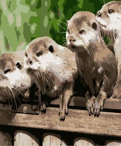 Cute Otters Animals Paint By Numbers