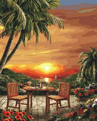 Peaceful Seeing The Sun Landscape Paint By Numbers