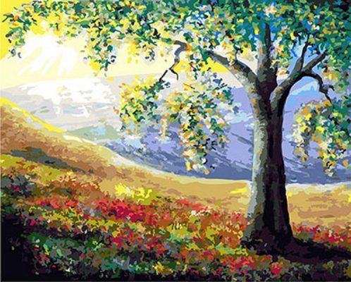 The Beginning of Spring Landscape Paint By Numbers