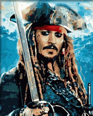 Jack Sparrow - DIY Paint By Numbers - Numeral Paint