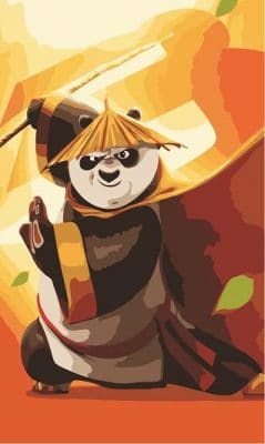 Kung Fu Panda II Cartoon and Animation Paint By Numbers