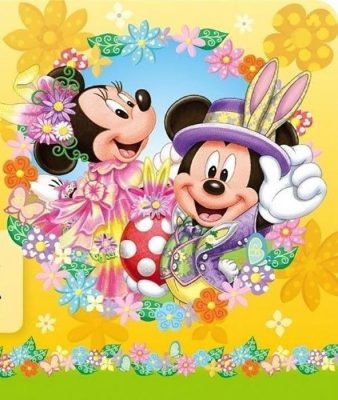 Mickey and Minnie Easter Cartoon and Animation Paint By Numbers