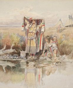 Native American Couple By The River People Paint By Numbers