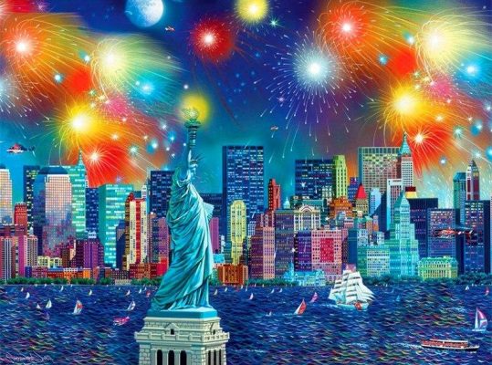 Nightscape in New York  Cities Paint By Numbers