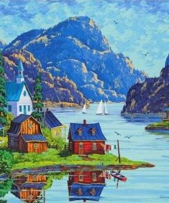 The Saguenay Fjord Landscape Paint By Numbers