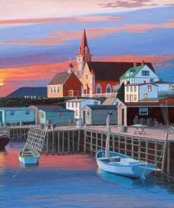 Small Town On River Cities Paint By Numbers